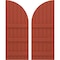 Ekena Millwork Americraft 6-Board (3 Batten) Wood Joined Board-n-Batten Shutters w/ Arch Top, ARW401BQ621X77CLH, PR ARW401BQ621X77CLH - alternate 1